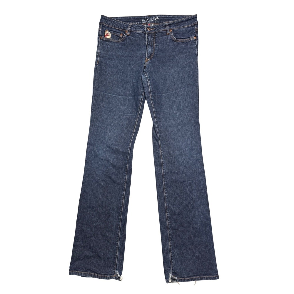 Parasuco Denim Legend Womens Bootcut Jeans Dark Wash Blue Size 13 Stretch 35x36
